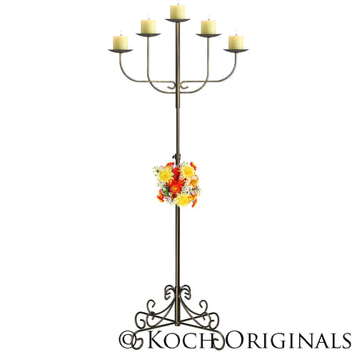 5 light Onyx Bronze Candleabra