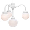 4-Light Tent Chandelier - White