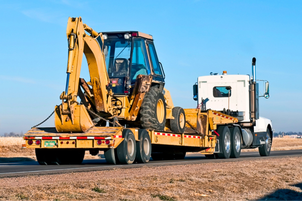 Loader on a trailer