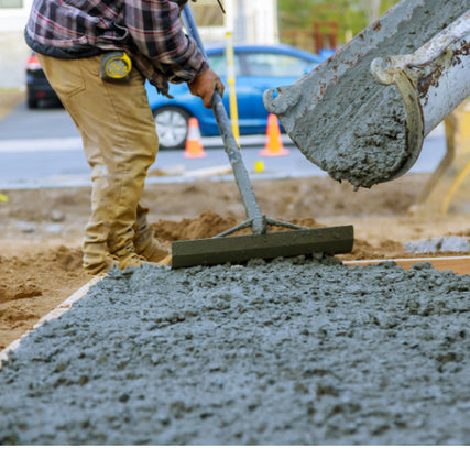 Contractor RentalsConcrete being poured and spread