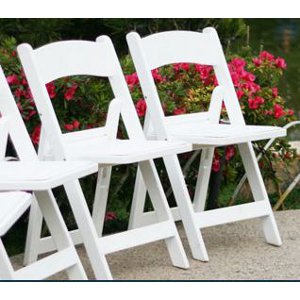 PS White Garden Folding Chair