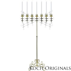 7-Light Adustable Floor Candelabra