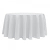 WHITE POLYESTER TABLECLOTH 120 ROUND