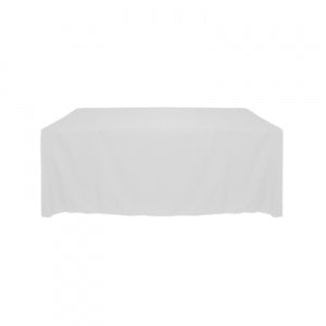 WHITE POLYESTER TABLECLOTH 54X120