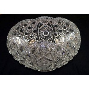 Daisy & Button Glass Punch Bowl